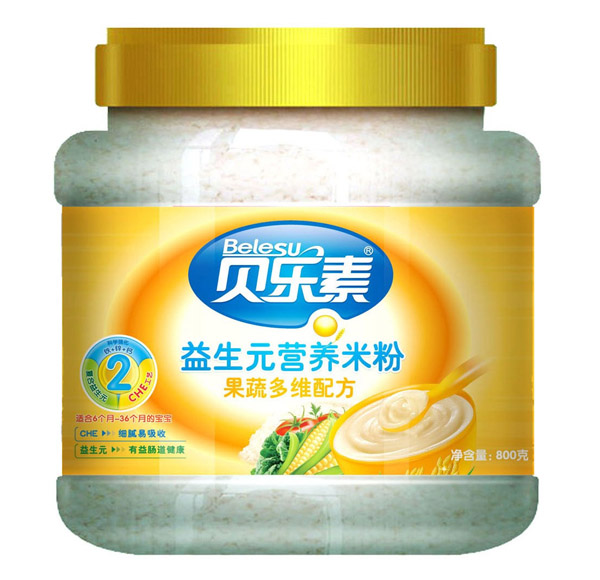 貝樂(lè)素果蔬多維益生元米粉2段