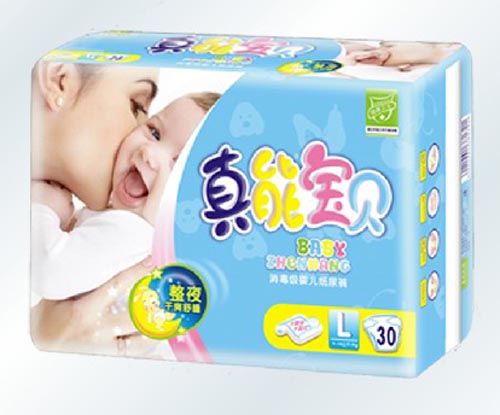 真能寶貝消毒級嬰兒紙尿褲L碼30片