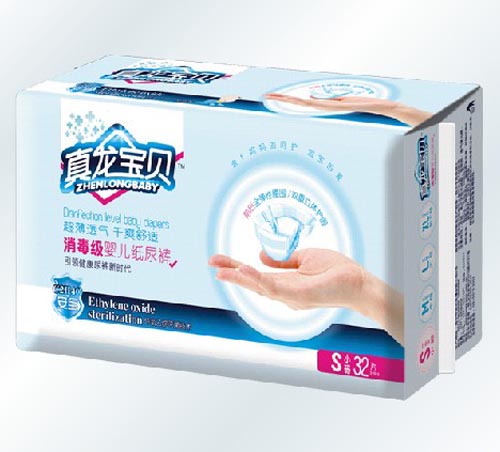 真龍寶貝消毒級(jí)嬰兒紙尿褲S碼32片
