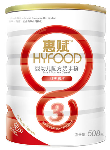 惠賦嬰幼兒紅棗核桃配方奶米粉