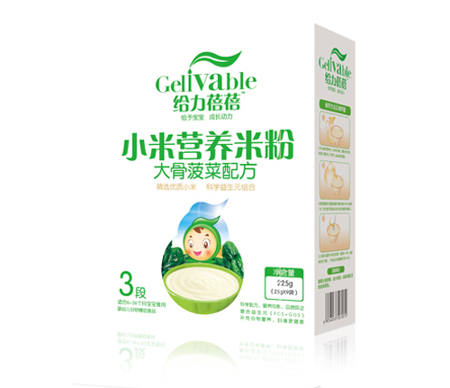 給力蓓蓓大骨菠菜配方小米營養(yǎng)米粉