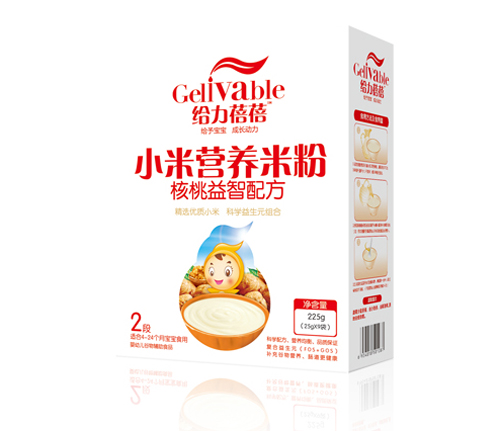 給力蓓蓓核桃益智配方小米營養(yǎng)米粉