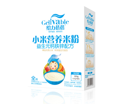 給力蓓蓓益生元鈣鐵鋅配方小米營養(yǎng)米粉