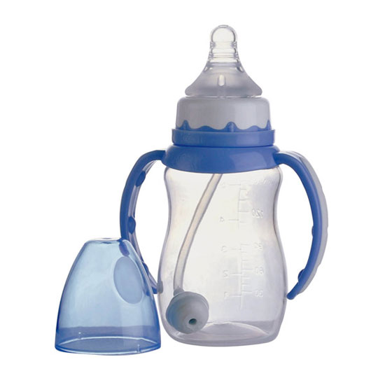 功夫?qū)氊怭P標口青瓜帶柄自動小奶瓶