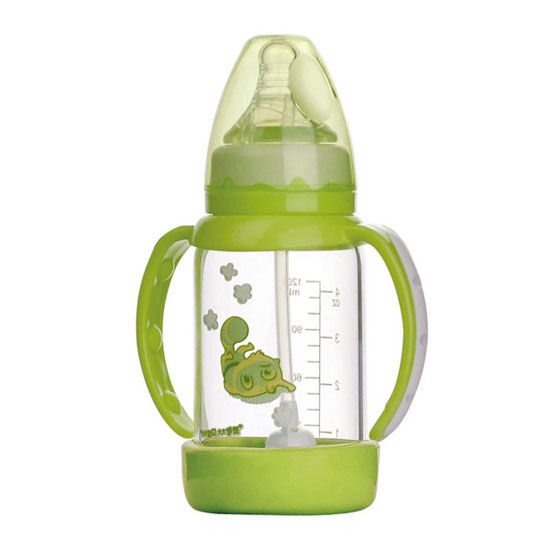 功夫寶貝晶鉆玻璃大奶瓶綠色