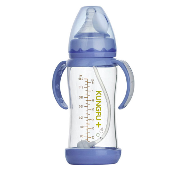 功夫?qū)氊惥с@玻璃寬口防摔自動(dòng)大奶瓶