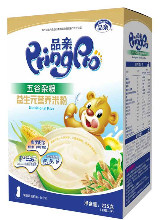 品親益生元五谷雜糧營(yíng)養(yǎng)米粉