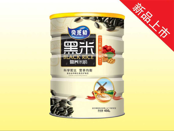 貝芝初紅棗核桃-黑米營(yíng)養(yǎng)米粉聽裝