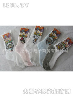 哆啦小貝卡通網(wǎng)眼襪