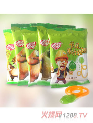 熊出沒20g長(zhǎng)尾熊果汁軟糖蘋果香橙味