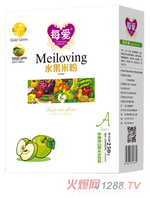 每愛(ài)水果米粉 蘋(píng)果淮山薏米全營(yíng)養(yǎng) 盒裝
