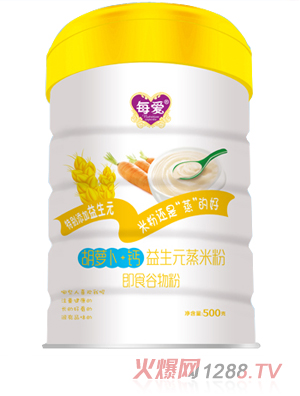 每愛(ài)胡蘿卜+鈣益生元蒸米粉 聽(tīng)裝